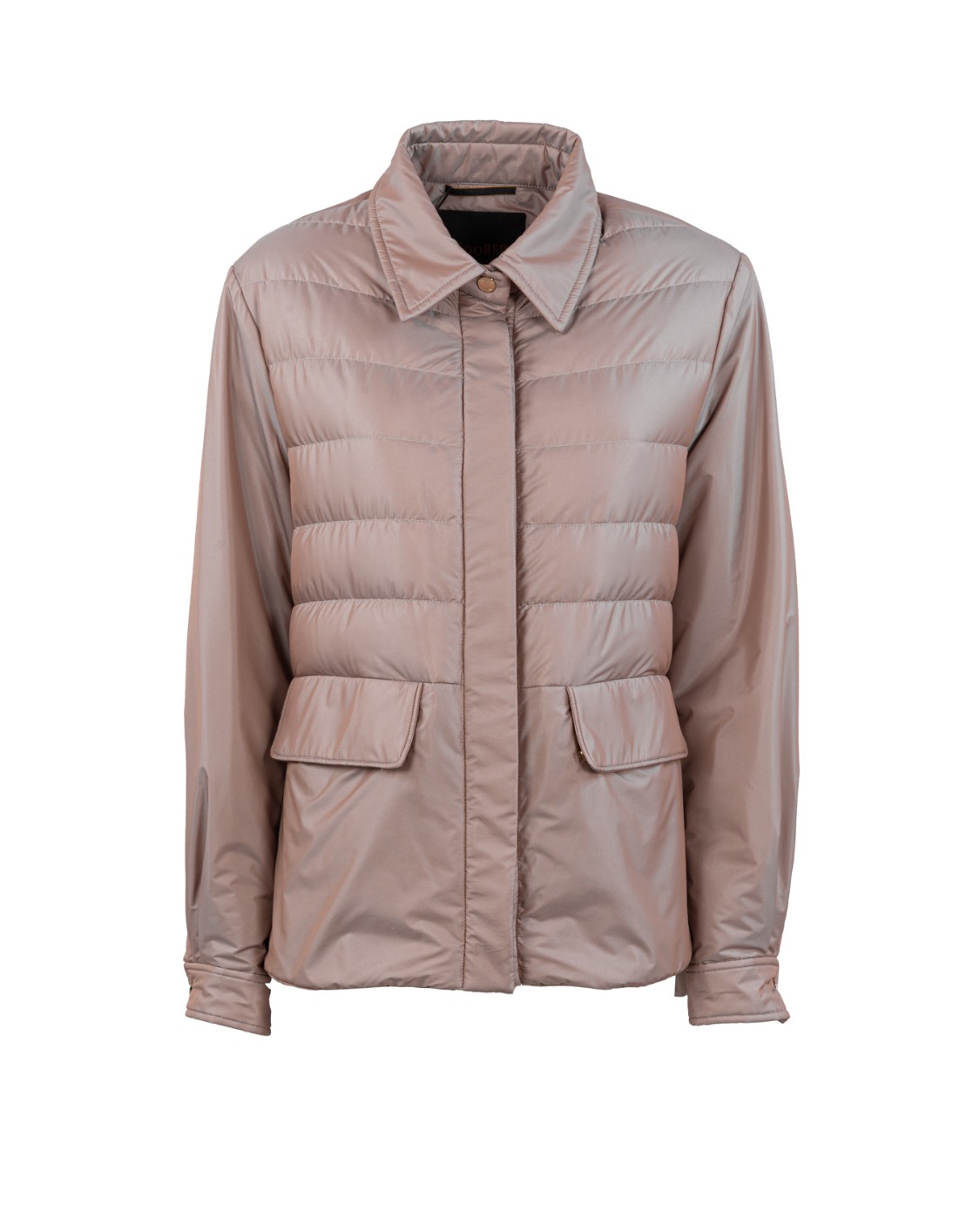 shop MOORER  Giaccone: Moorer piumino 'Muriel Thc' in nylon imbottito in piuma d'oca.
Colletto a camicia.
Chiusura bottoni.
Tasche.
Manica lunga con polsino.
Dettaglio zip ai lati.
Coulisse interna regolabile in vita.
Composizione: 100% poliammide.
Fabbricato in Italia.. MURIEL THC-DESERTOU0080 number 5103441